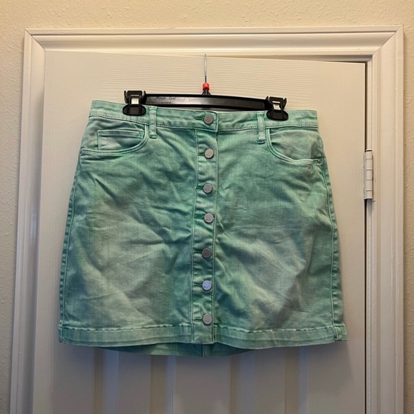 Turquoise denim skirt - Picture 5 of 5